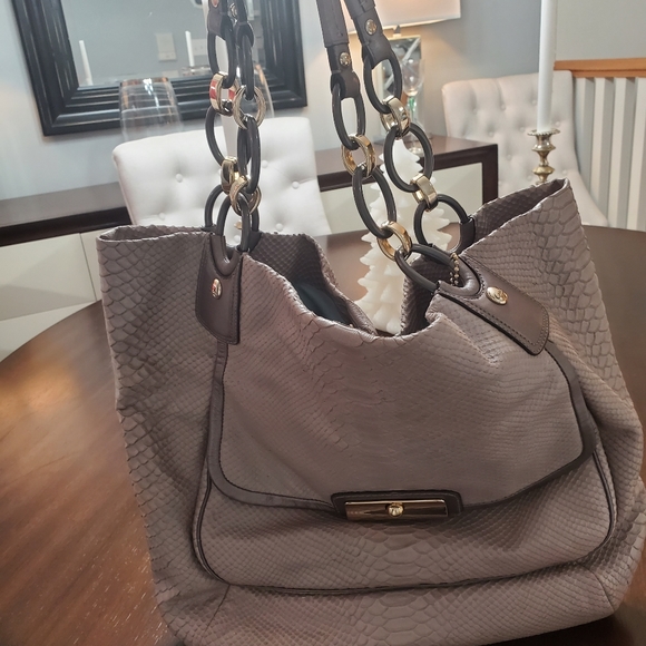 COACH Pinnacle Kristin Embossed Python Tote - Picture 3 of 5